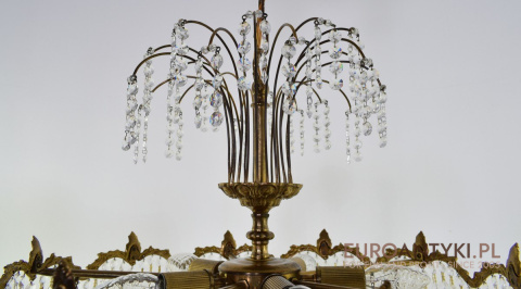 Antyk kryształowy żyrandol pałacowy do luksusowych wnętrz chandelier