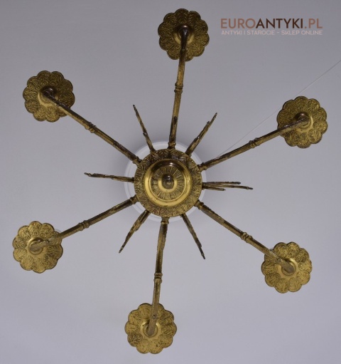 Delikatny żyrandol mosiężny z Włoch lampa książęca do zamku antyki