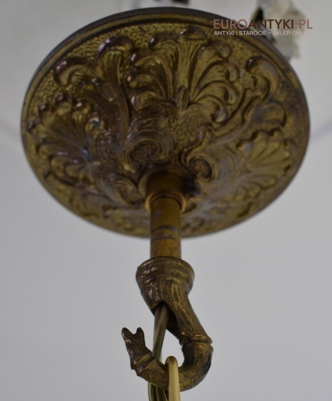 Delikatny żyrandol mosiężny z Włoch lampa książęca do zamku antyki