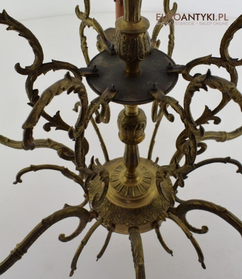 Delikatny żyrandol mosiężny z Włoch lampa książęca do zamku antyki