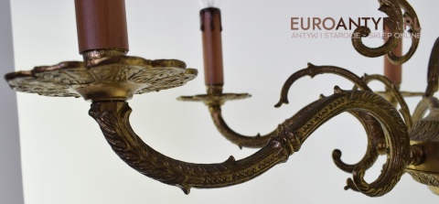 Delikatny żyrandol mosiężny z Włoch lampa książęca do zamku antyki