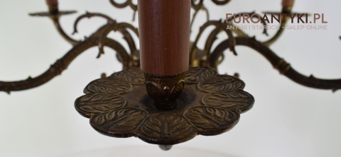 Delikatny żyrandol mosiężny z Włoch lampa książęca do zamku antyki