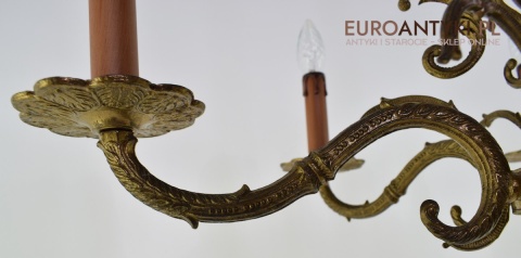 Delikatny żyrandol mosiężny z Włoch lampa książęca do zamku antyki