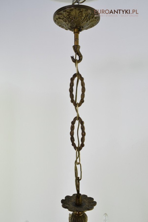 Delikatny żyrandol mosiężny z Włoch lampa książęca do zamku antyki
