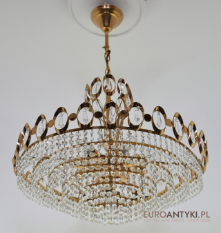 Kryształowa lampa żyrandol antyk z kryształów starodawny chandelier ekskluzywny