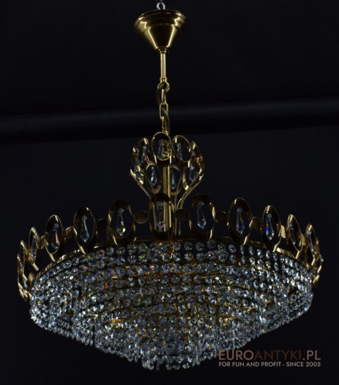 Kryształowa lampa żyrandol antyk z kryształów starodawny chandelier ekskluzywny