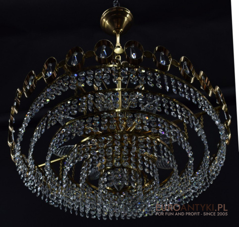 Kryształowa lampa żyrandol antyk z kryształów starodawny chandelier ekskluzywny