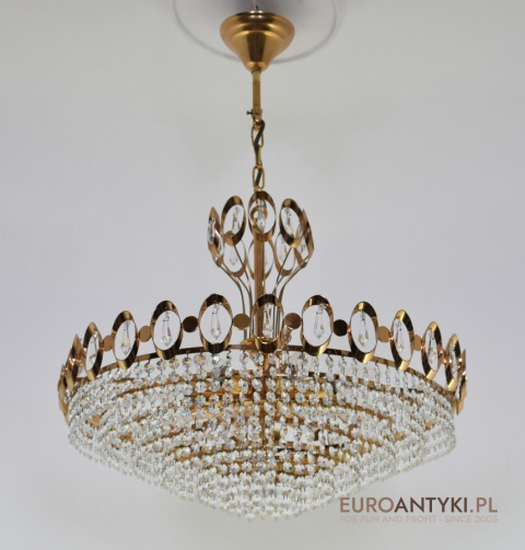 Kryształowa lampa żyrandol antyk z kryształów starodawny chandelier ekskluzywny