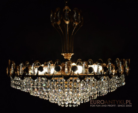 Kryształowa lampa żyrandol antyk z kryształów starodawny chandelier ekskluzywny