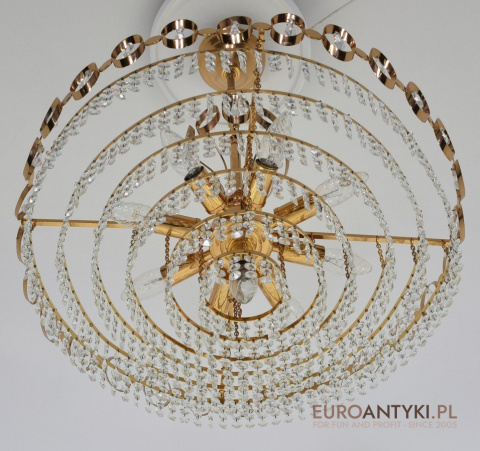 Kryształowa lampa żyrandol antyk z kryształów starodawny chandelier ekskluzywny