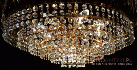 Kryształowa lampa żyrandol antyk z kryształów starodawny chandelier ekskluzywny