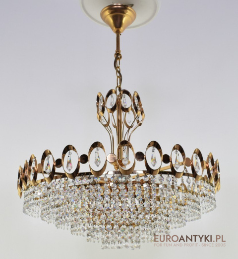 Kryształowa lampa żyrandol antyk z kryształów starodawny chandelier ekskluzywny