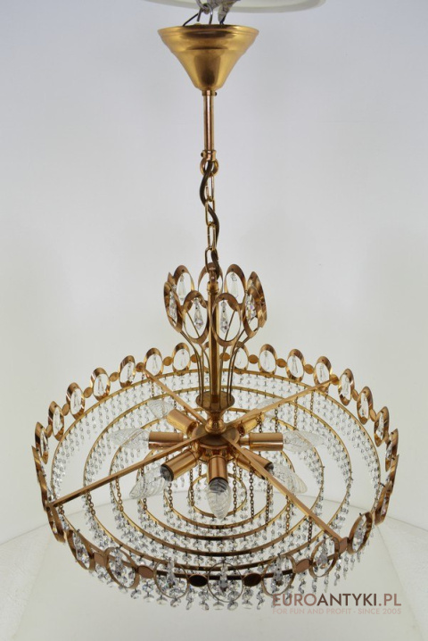 Kryształowa lampa żyrandol antyk z kryształów starodawny chandelier ekskluzywny