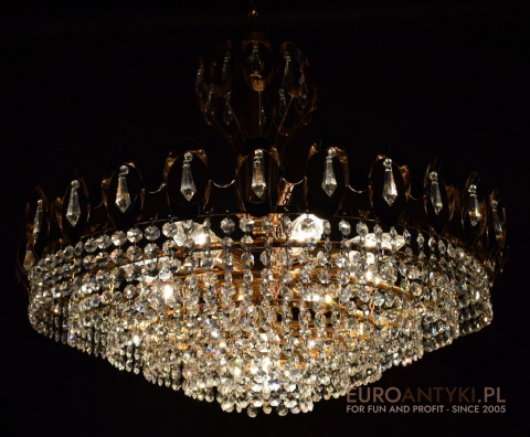 Kryształowa lampa żyrandol antyk z kryształów starodawny chandelier ekskluzywny