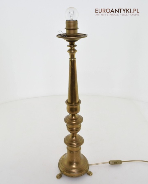 Lampa stołowa do pałacu zabytkowa ekskluzywna duża lampka antyczna z kloszem