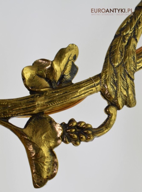 Muzealna lampa naftowa z 1883 roku sufitowa mosiężna prawdziwy antyk MARQUE DEPESEE L&B