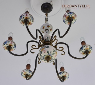 Prowansalski żyrandol lampa sufitowa prowansja klimatyczne oświetlenie domowe