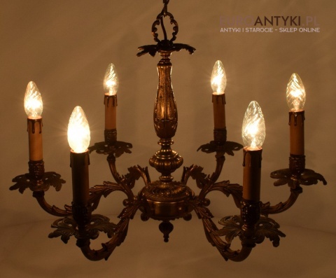 Stare złoto żyrandol barokowy ekskluzywna lampa sufitowa do wykwintnego pomieszczenia