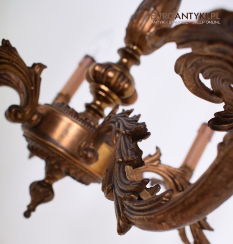 Stare złoto żyrandol barokowy ekskluzywna lampa sufitowa do wykwintnego pomieszczenia