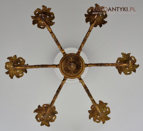 Stare złoto żyrandol barokowy ekskluzywna lampa sufitowa do wykwintnego pomieszczenia