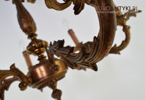 Stare złoto żyrandol barokowy ekskluzywna lampa sufitowa do wykwintnego pomieszczenia