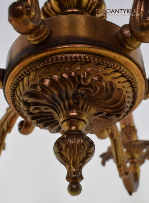 Stare złoto żyrandol barokowy ekskluzywna lampa sufitowa do wykwintnego pomieszczenia