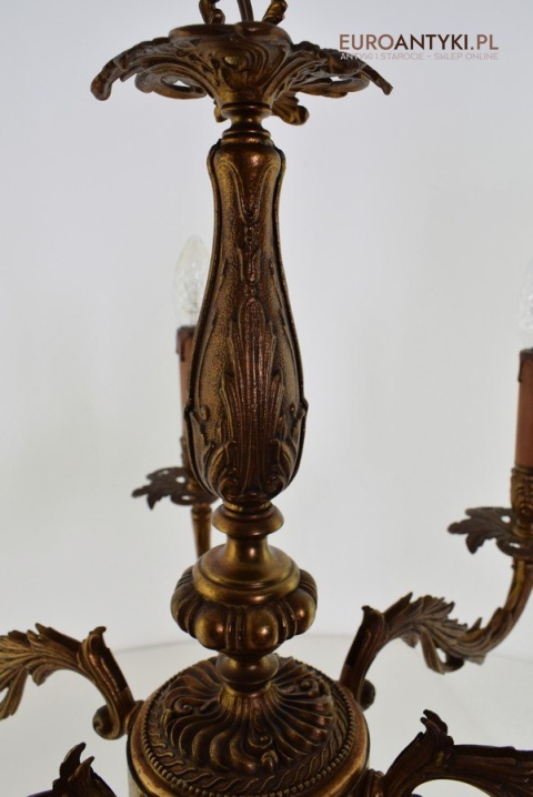 Stare złoto żyrandol barokowy ekskluzywna lampa sufitowa do wykwintnego pomieszczenia