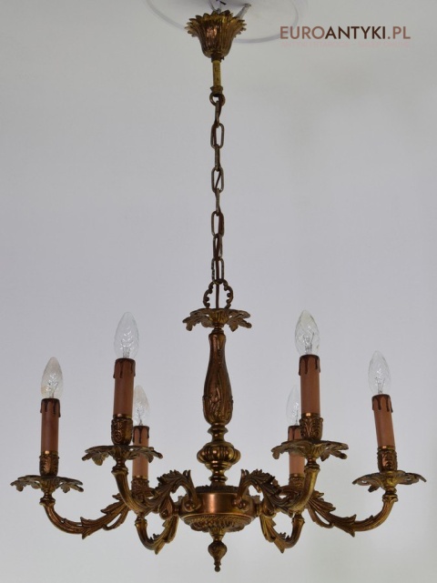 Stare złoto żyrandol barokowy ekskluzywna lampa sufitowa do wykwintnego pomieszczenia