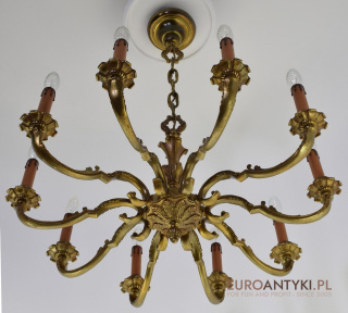 Antyk żyrandol chippendale chandelier zabytkowy do kościola synagogi cerkwi