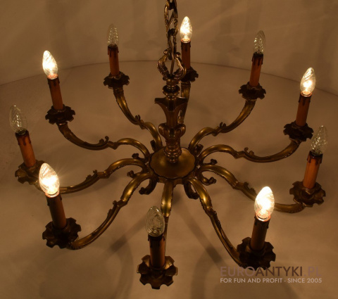 Antyk żyrandol chippendale chandelier zabytkowy do kościola synagogi cerkwi