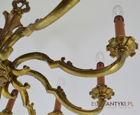 Antyk żyrandol chippendale chandelier zabytkowy do kościola synagogi cerkwi