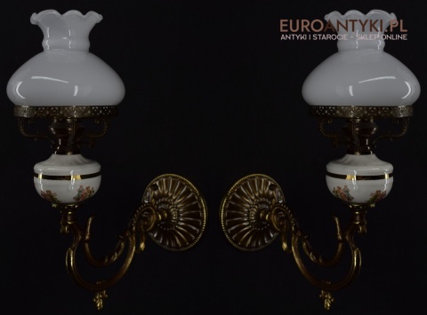 mosiężne kinkiety pałacowe