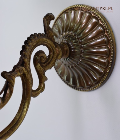 2 ekskluzywne kinkiety z kloszami lampy ścienne pałacowe dekoracyjne antyki