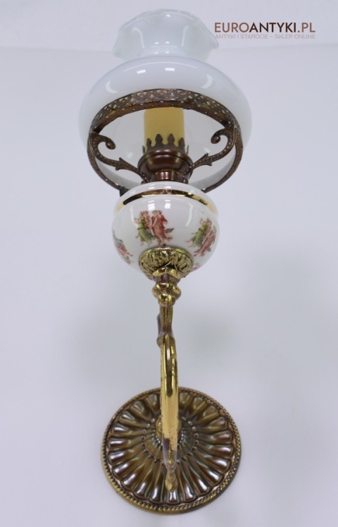 2 ekskluzywne kinkiety z kloszami lampy ścienne pałacowe dekoracyjne antyki