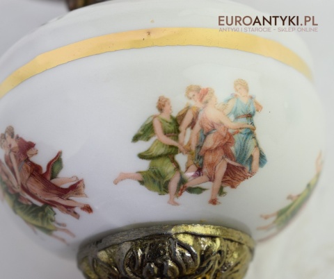 2 ekskluzywne kinkiety z kloszami lampy ścienne pałacowe dekoracyjne antyki