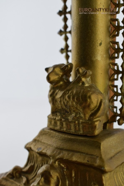 Cylindryczny Jezus Chrystus antyk z francuskiego kościoła INRI zabytkowy krucyfix