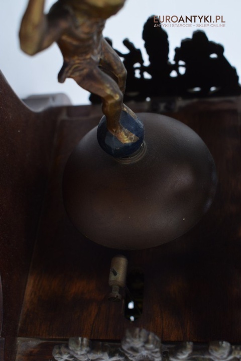 Stary zegar holenderski z atlasem HOLLENDER z szyszkami WUBA J A W