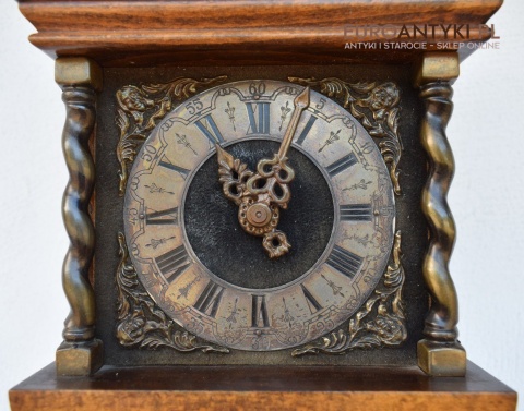 Stary zegar holenderski z atlasem HOLLENDER z szyszkami WUBA J A W