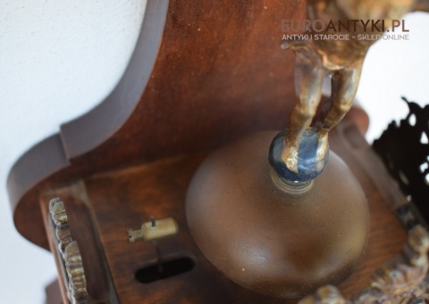 Stary zegar holenderski z atlasem HOLLENDER z szyszkami WUBA J A W