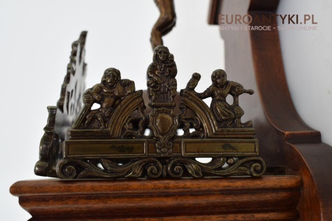 Stary zegar holenderski z atlasem HOLLENDER z szyszkami WUBA J A W