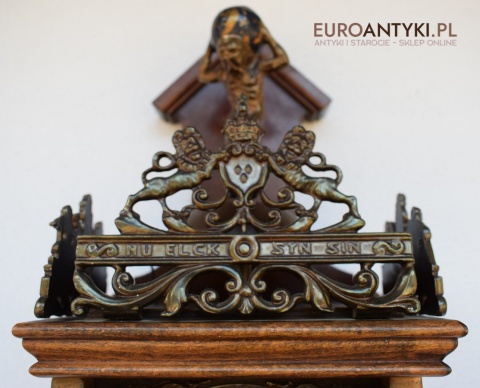 Stary zegar holenderski z atlasem HOLLENDER z szyszkami WUBA J A W