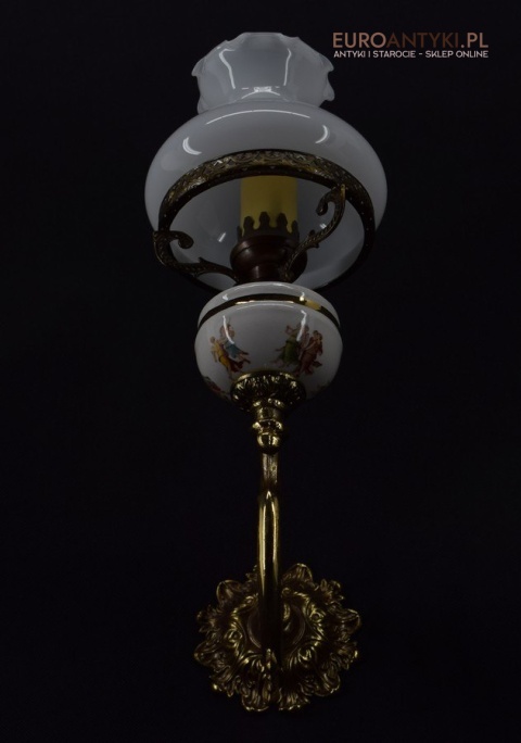 Uroczy kinkiet mosiężny do łazienki ganku lampka ścienna do holu