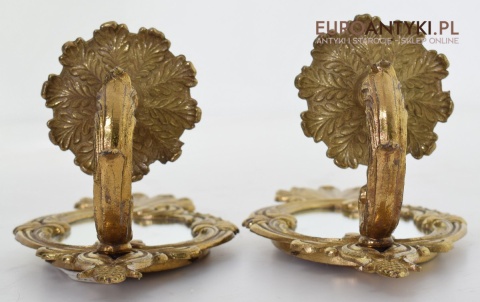 2 zabytkowe kinkiety z lat 1940 mosiężne lampki ścienne z lusterkami antyczne oświetlenie