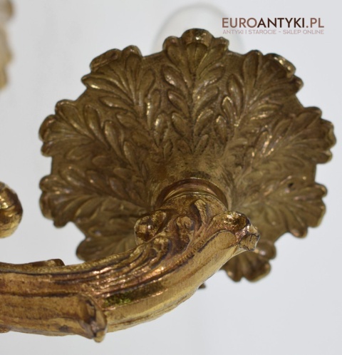 2 zabytkowe kinkiety z lat 1940 mosiężne lampki ścienne z lusterkami antyczne oświetlenie