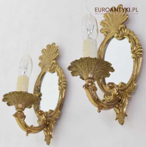 kinkiety z lusterkiem