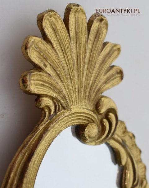 2 zabytkowe kinkiety z lat 1940 mosiężne lampki ścienne z lusterkami antyczne oświetlenie