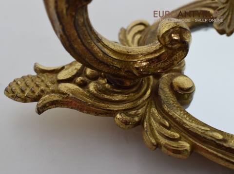 2 zabytkowe kinkiety z lat 1940 mosiężne lampki ścienne z lusterkami antyczne oświetlenie