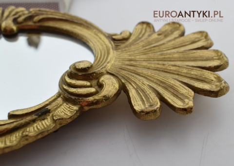 2 zabytkowe kinkiety z lat 1940 mosiężne lampki ścienne z lusterkami antyczne oświetlenie