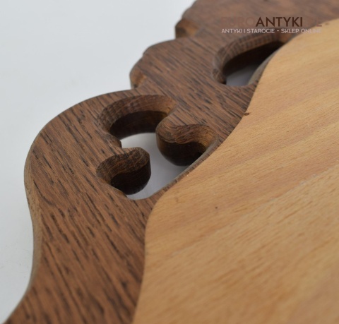 Antyczne lustro dębowe unikatowe lusterko w dębowych ramach antyk ekskluzywny