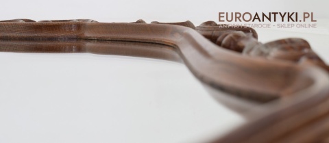 Antyczne lustro dębowe unikatowe lusterko w dębowych ramach antyk ekskluzywny